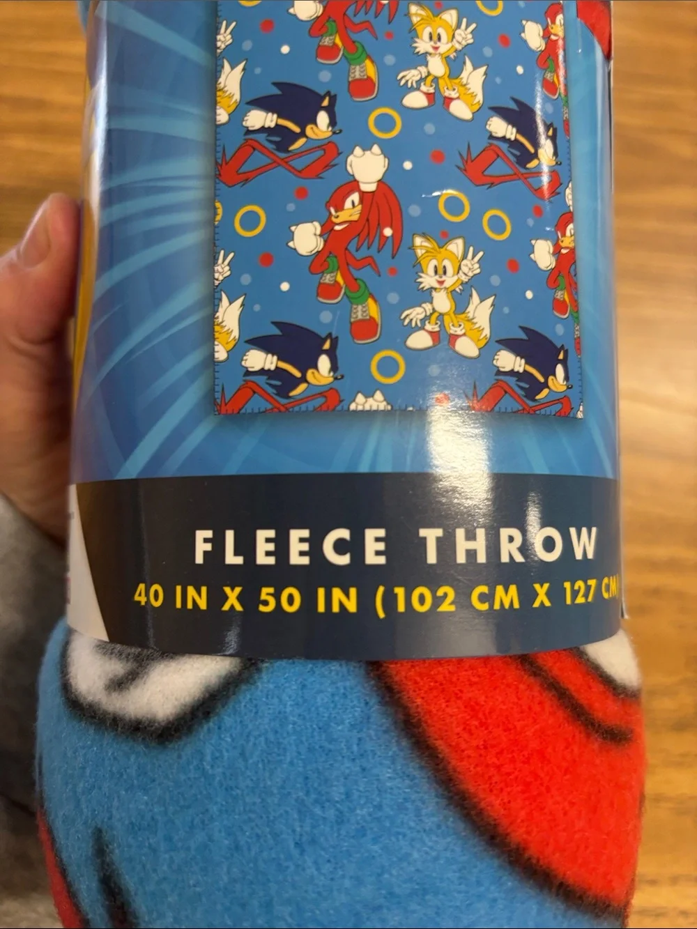 Sonic The Hedgehog Blue Fleece Throw Blanket